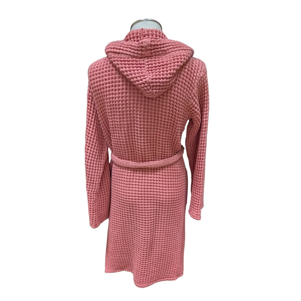 100% Cotton Waffle Knit Light Terracotta Robe - Picture 6 of 6